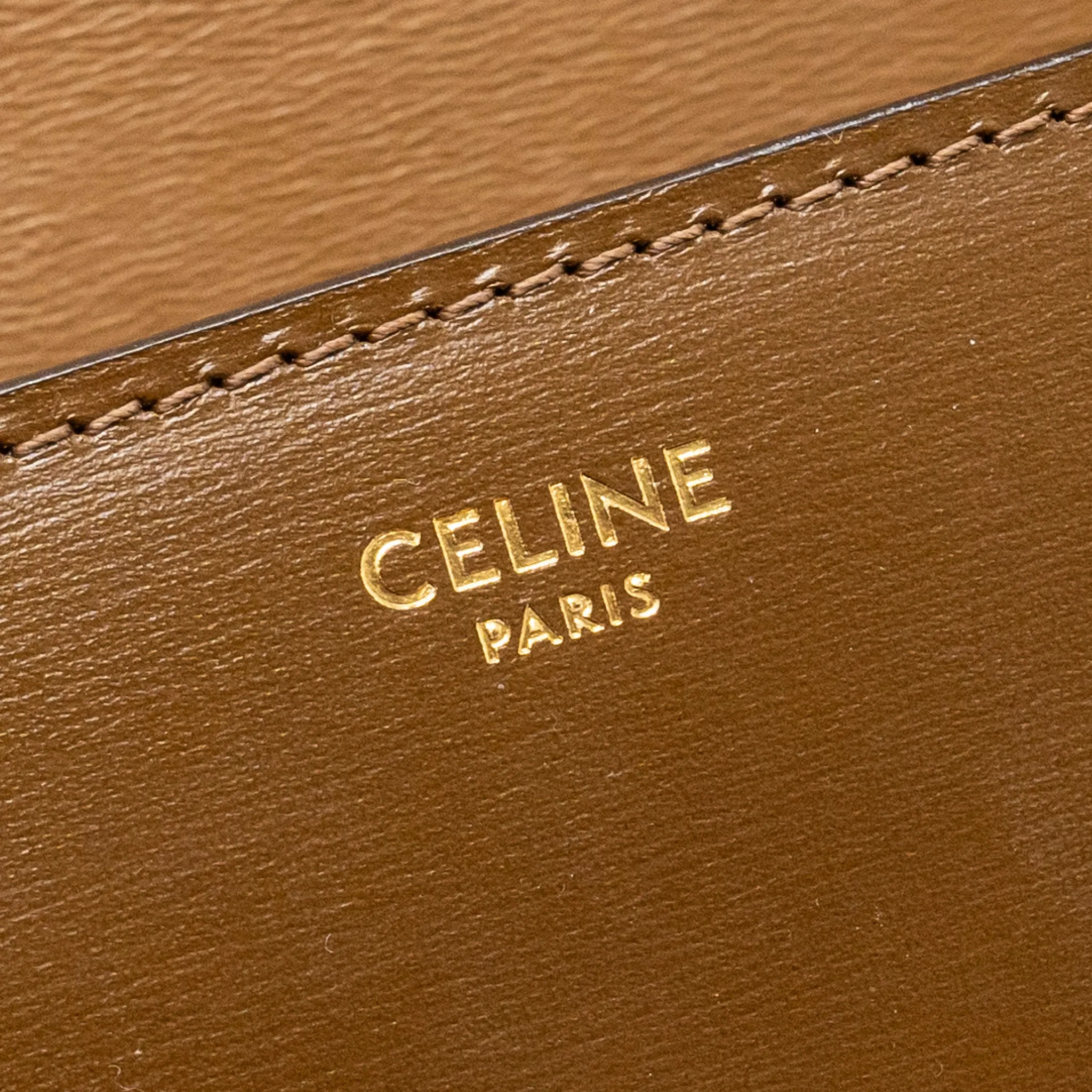 Celine Teen Classic Box Bag Calfskin Camel GHW