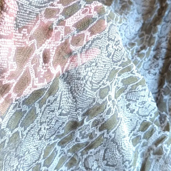 Chan Luu Snakeskin Print Crinkle Maxi Skirt Women's Size Large