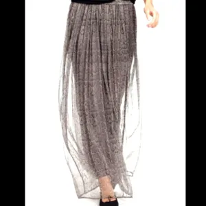 Chan Luu Snakeskin Print Crinkle Maxi Skirt Women's Size Large