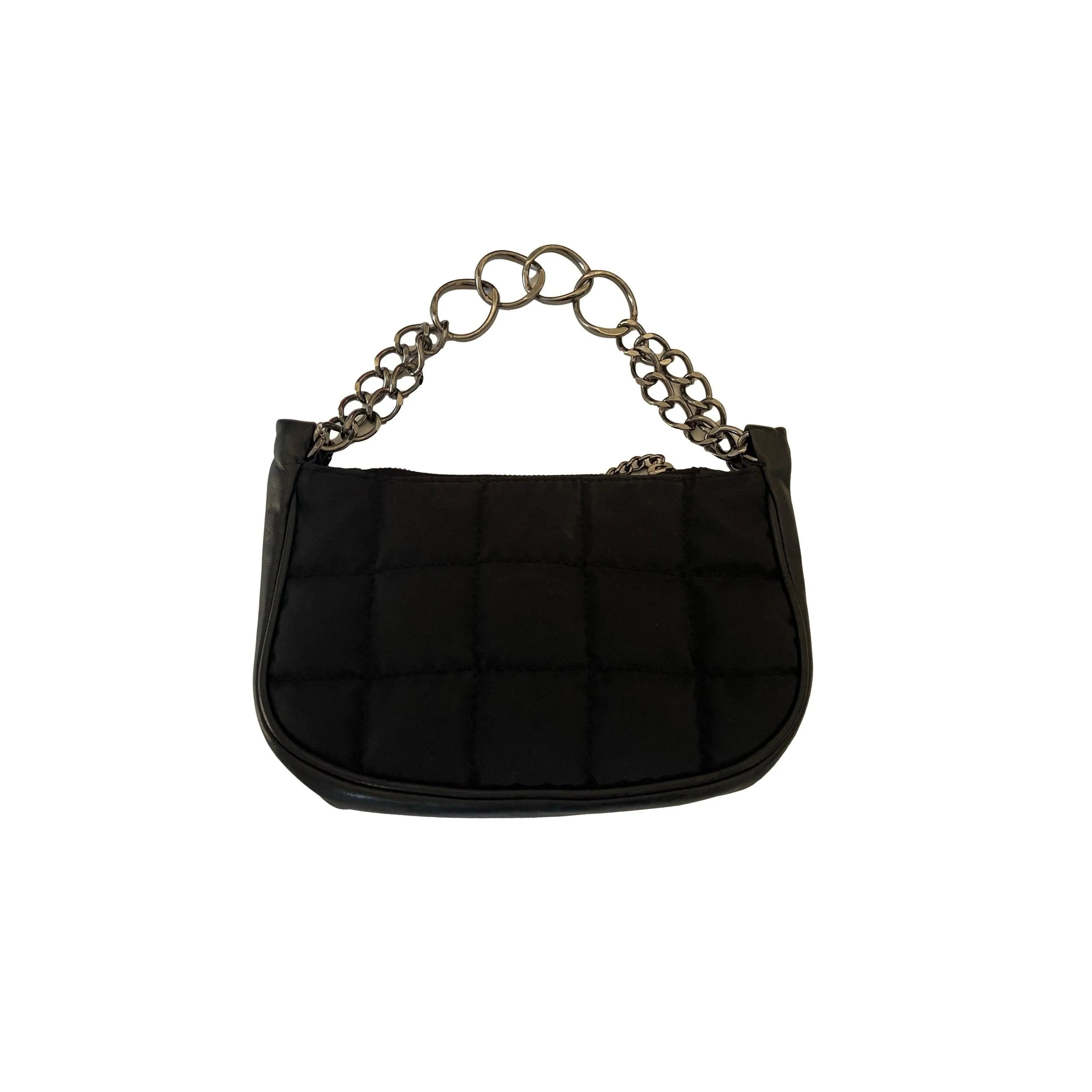 Chanel Black Quilted Mini Logo Bag