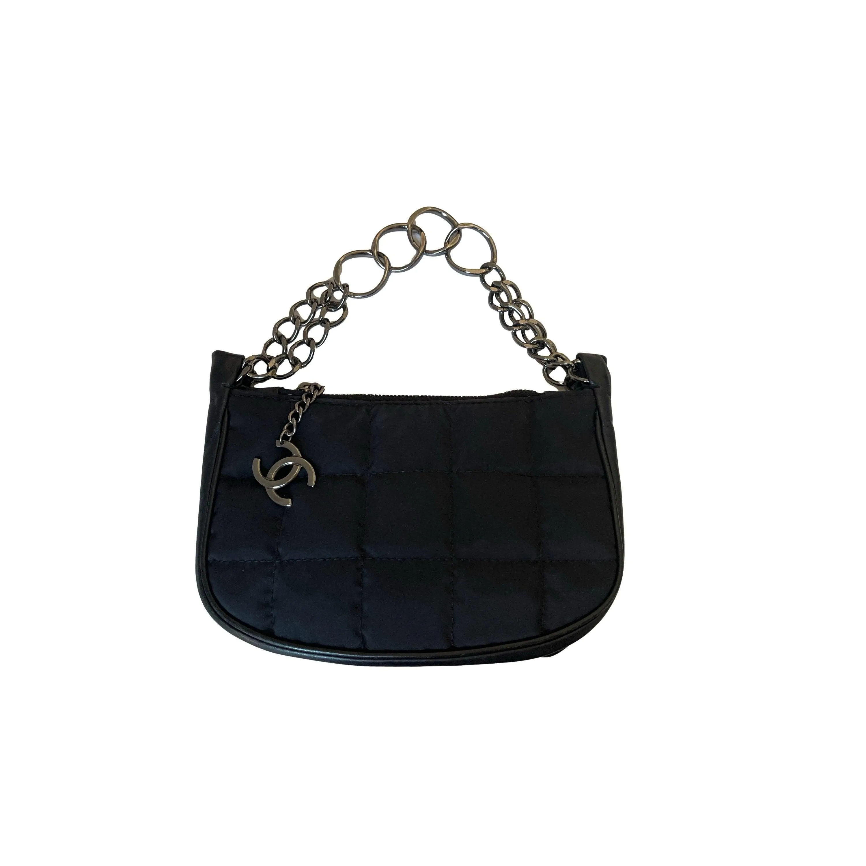 Chanel Black Quilted Mini Logo Bag