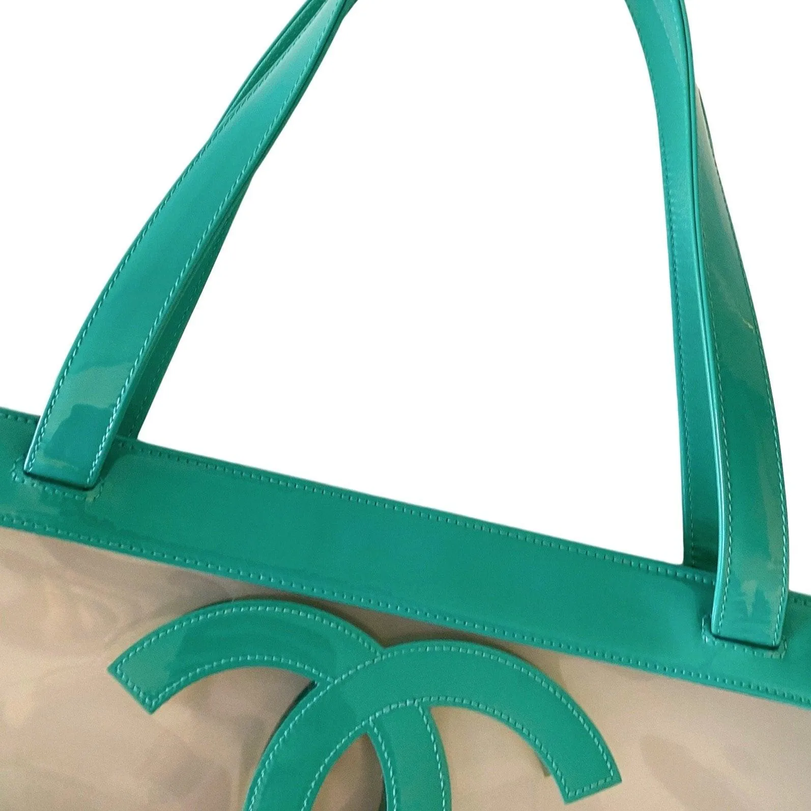 Chanel Turquoise Transparent Bag