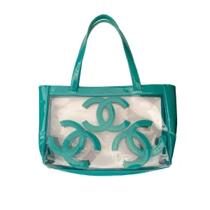 Chanel Turquoise Transparent Bag
