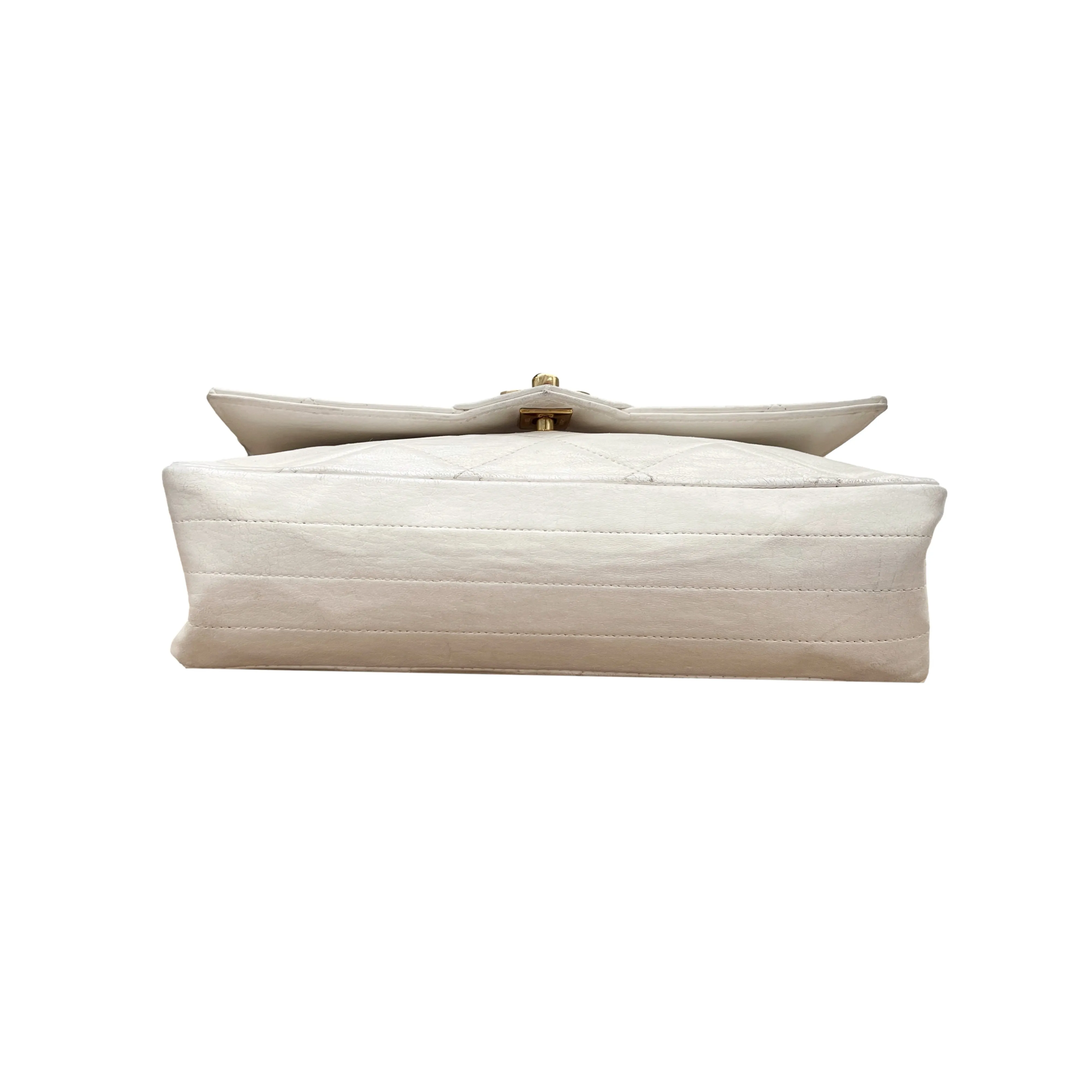 Chanel White Lambskin Flap Bag