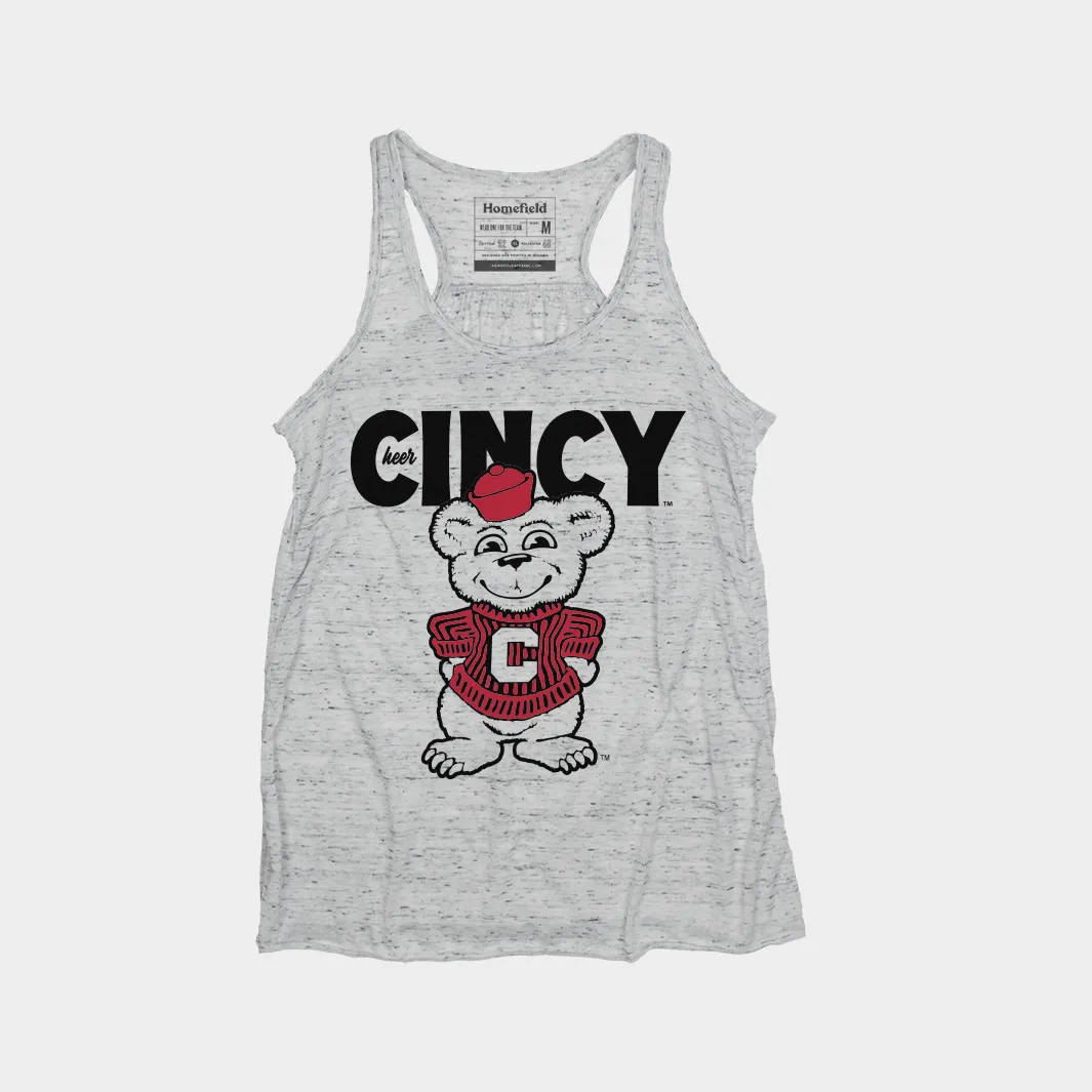 “Cheer Cincy” Vintage Mascot Women's Tank