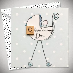 Christening Day Baby Boy Card - With Love to a Special Boy