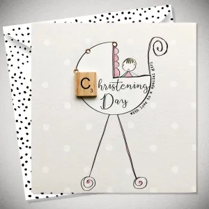 Christening Day Baby Girl Card - With Love to a Special Girl