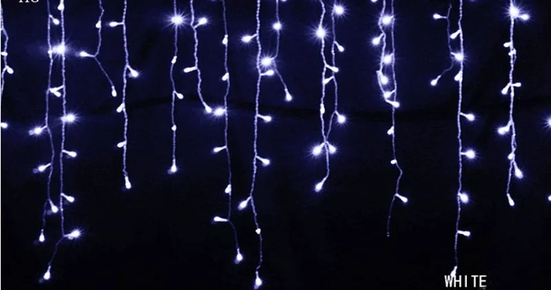 Christmas LED Curtain Icicle String 5M Lights Droop 0.4-0.6m