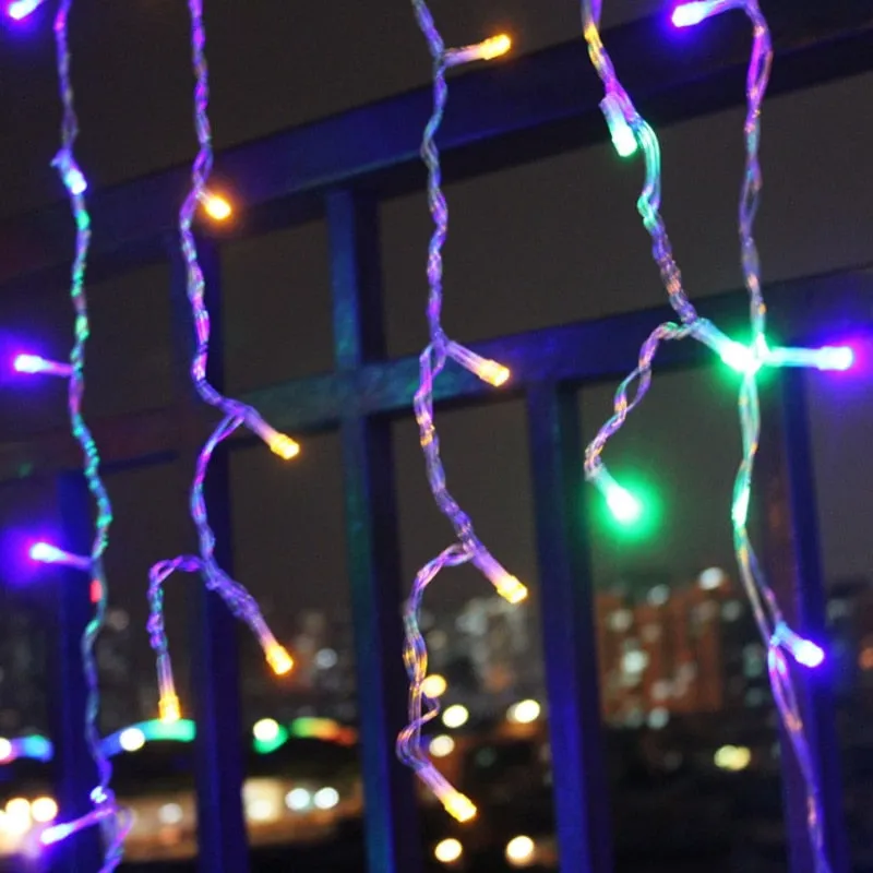 Christmas LED Curtain Icicle String 5M Lights Droop 0.4-0.6m
