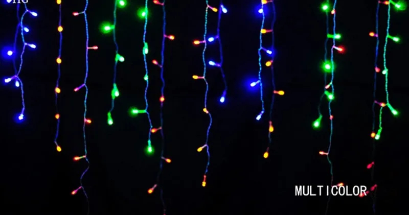 Christmas LED Curtain Icicle String 5M Lights Droop 0.4-0.6m