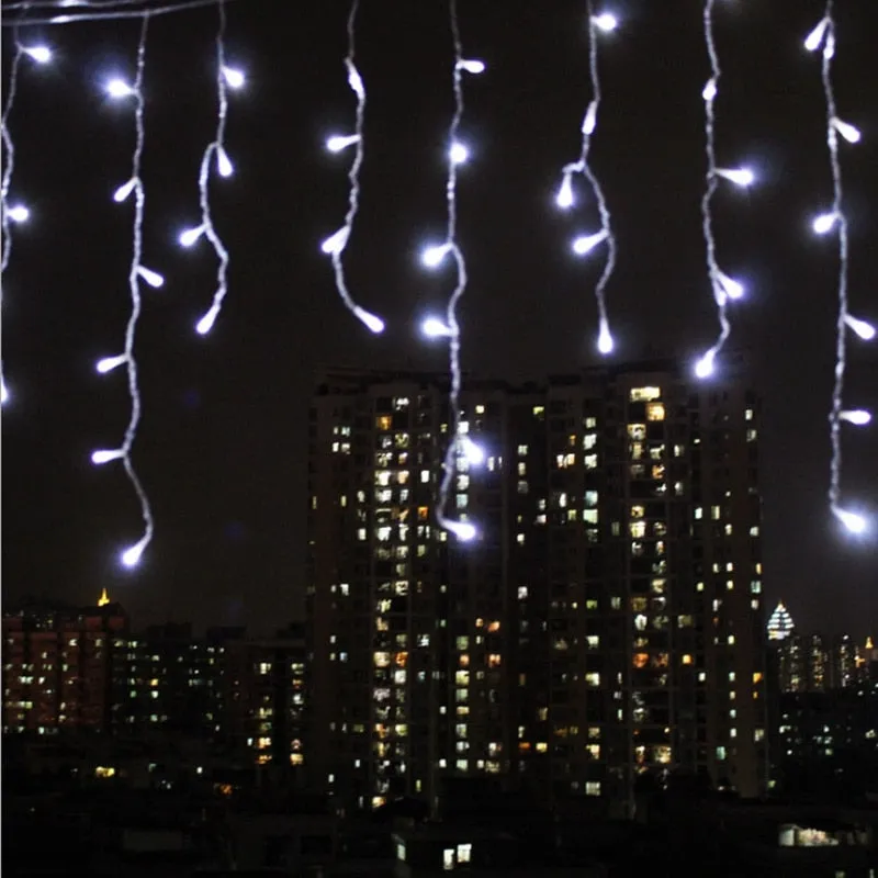 Christmas LED Curtain Icicle String 5M Lights Droop 0.4-0.6m