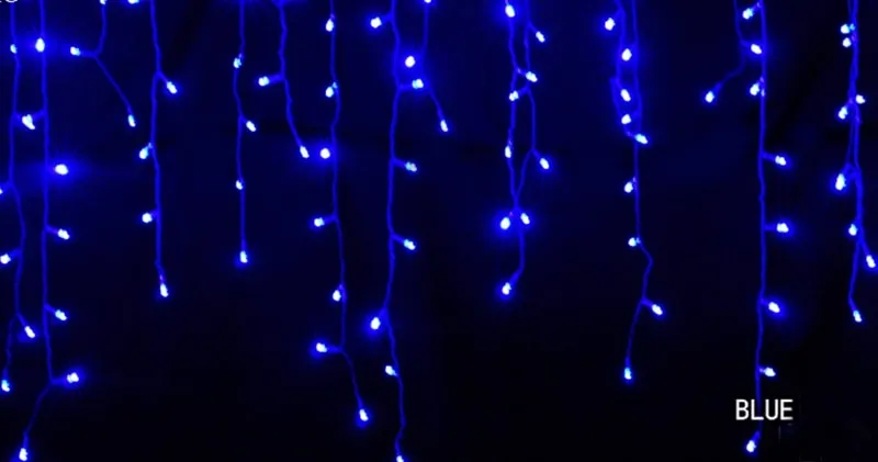 Christmas LED Curtain Icicle String 5M Lights Droop 0.4-0.6m