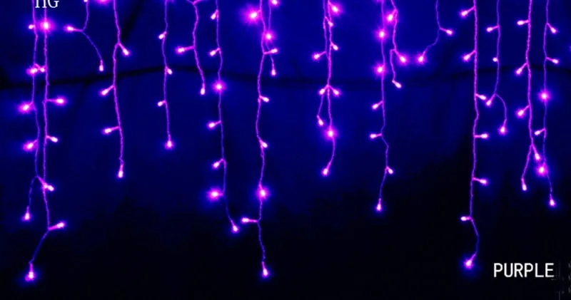 Christmas LED Curtain Icicle String 5M Lights Droop 0.4-0.6m