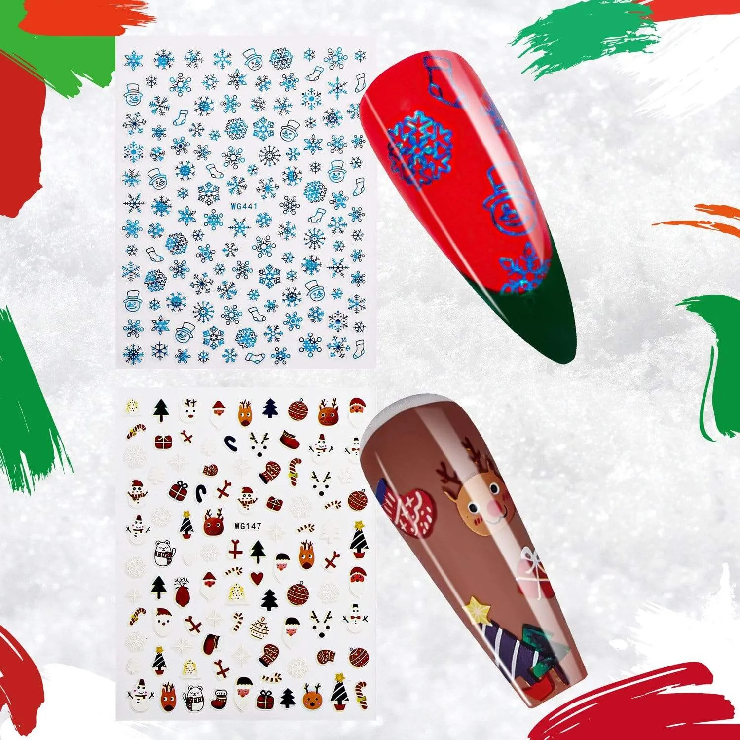 Christmas Nail Art Stickers Set