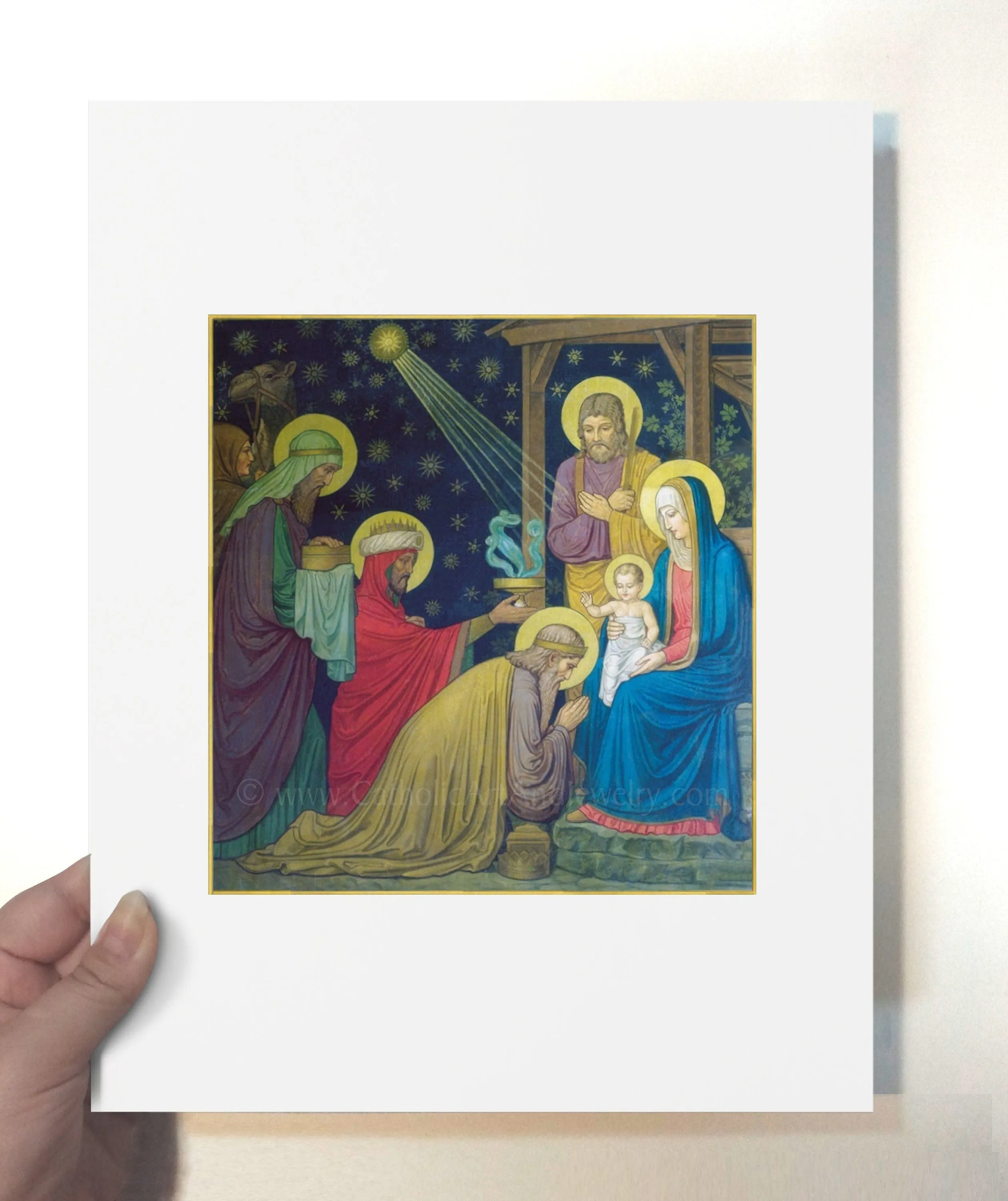 Christmas Nativity by Benedictine monks–8.5x11" – Catholic Art Print – Archival Quality – Christmas Print –