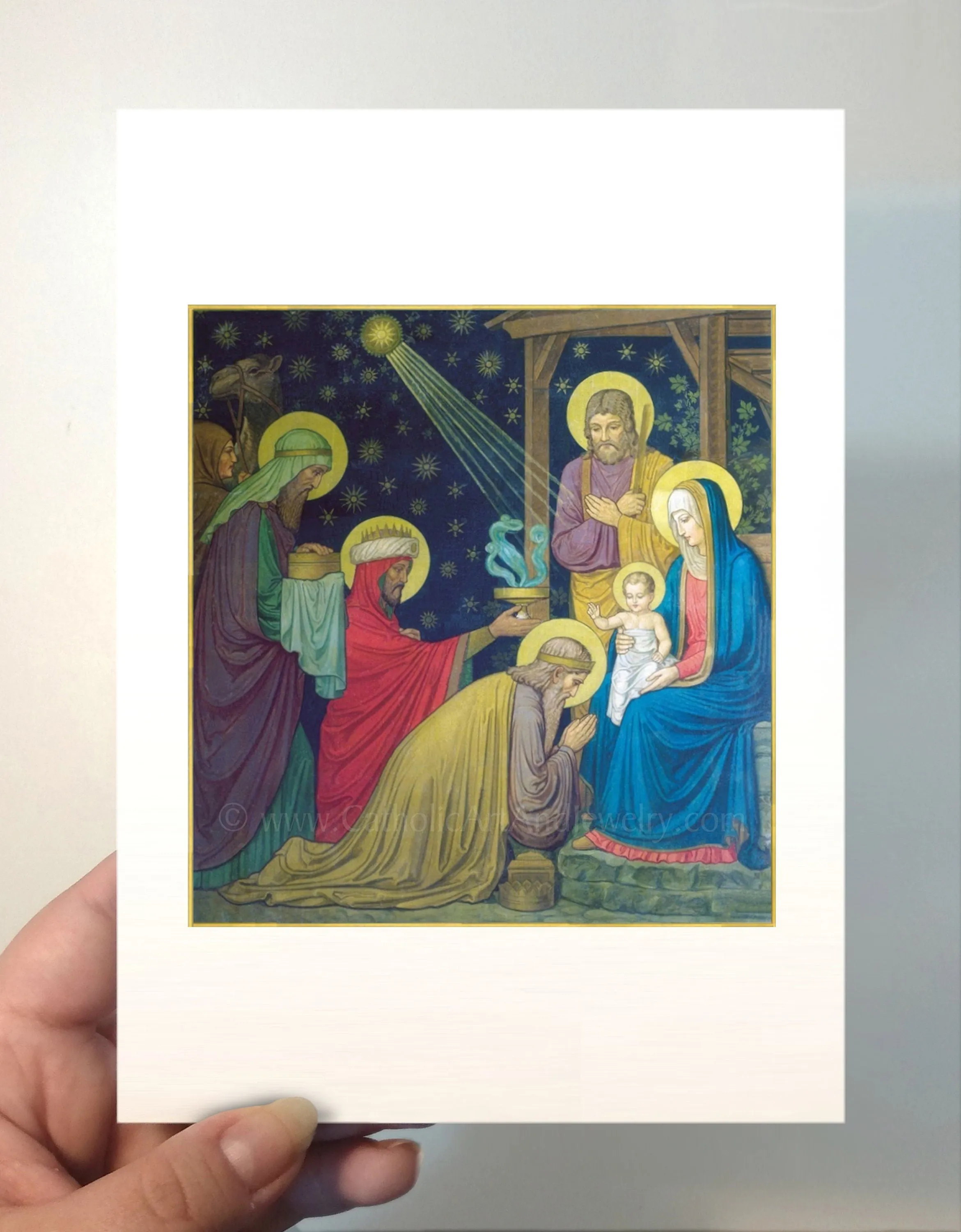 Christmas Nativity by Benedictine monks–8.5x11" – Catholic Art Print – Archival Quality – Christmas Print –