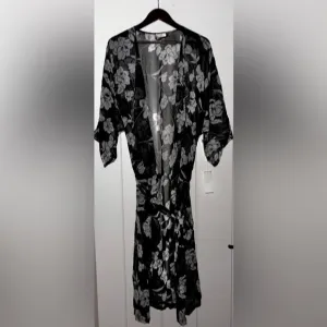 Cinema Etoile Chiffon Floral Sheer Robe Nightgown Panty 3pc Set 3X Fairy NEW