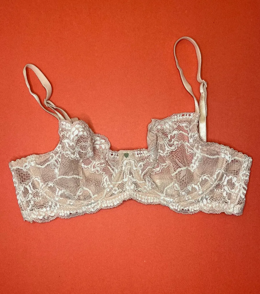 Clo: Fortuna Lace Demi Underwire Bra - Rosa Cuarzo