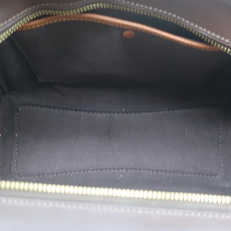 COACH Courier Carryall Top Handle Bag Brown Colorblock Leather Shoulder Bag