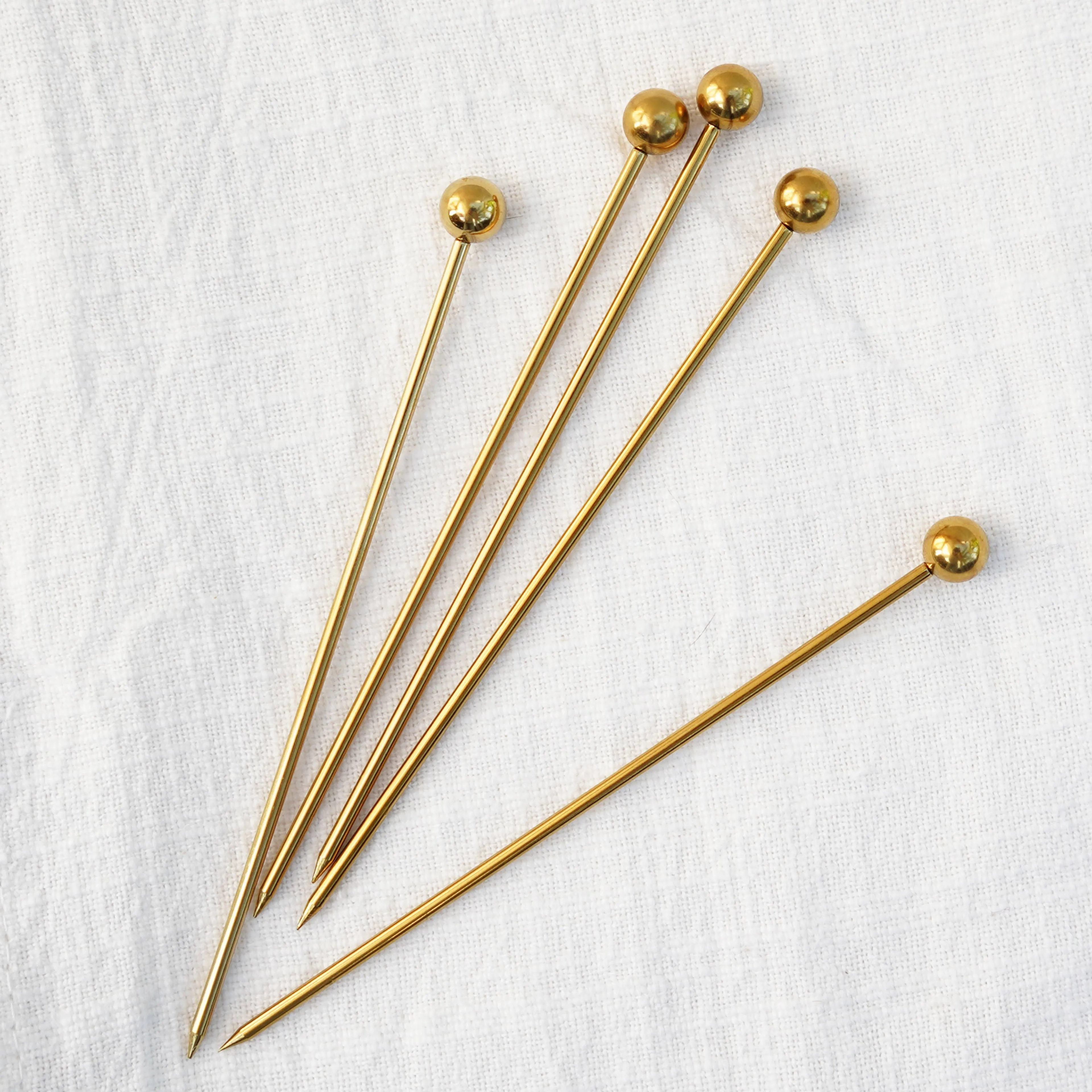 Cocktail Picks (12pc Short) Gold