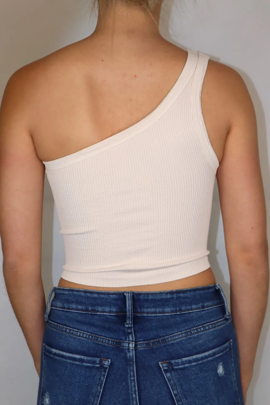 Cold Shoulder Tank Barely Nude