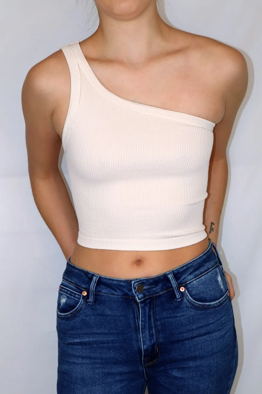 Cold Shoulder Tank Barely Nude