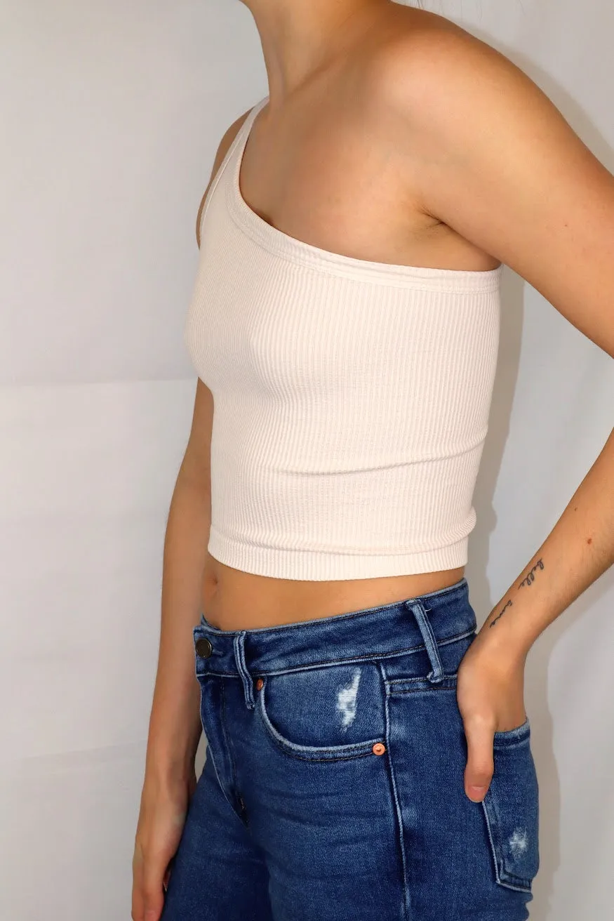 Cold Shoulder Tank Barely Nude
