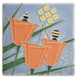 Coming & Going 6x6 Tile in Blue