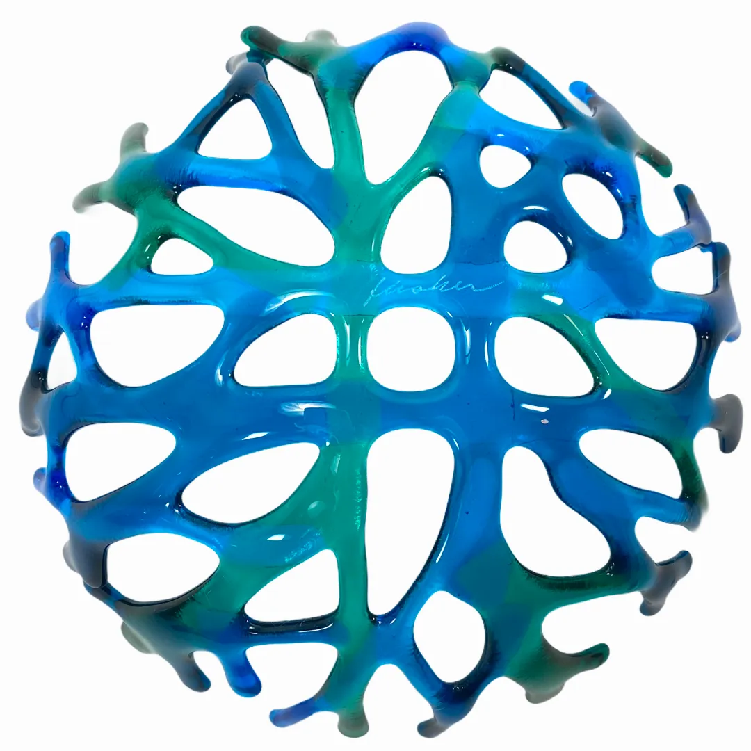 Coral Branch Bowl | Medium Lagoon Mixed Color Glass