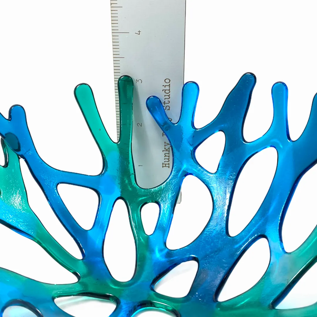 Coral Branch Bowl | Medium Lagoon Mixed Color Glass
