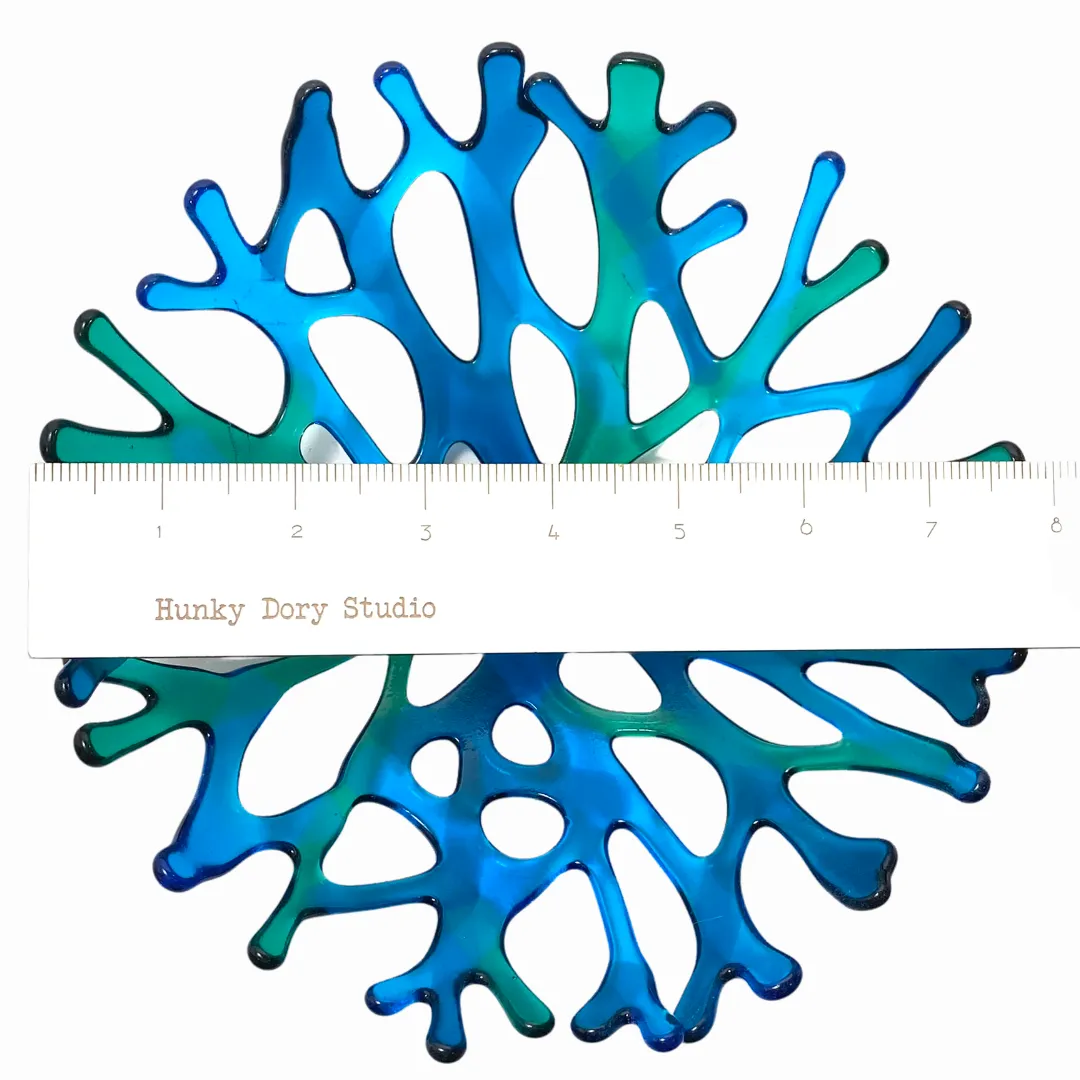 Coral Branch Bowl | Medium Lagoon Mixed Color Glass