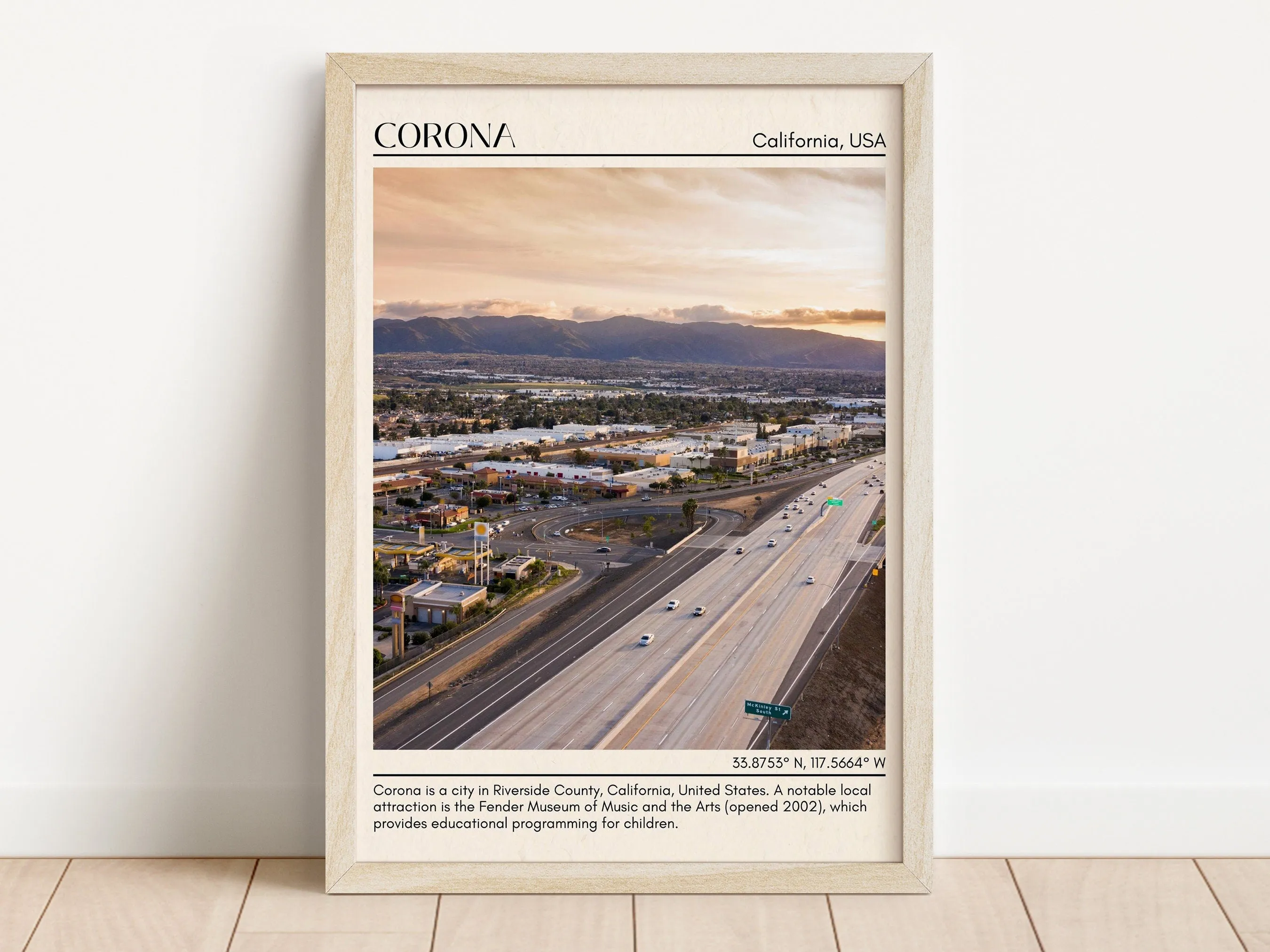 Corona Minimal Wall Art, California, USA