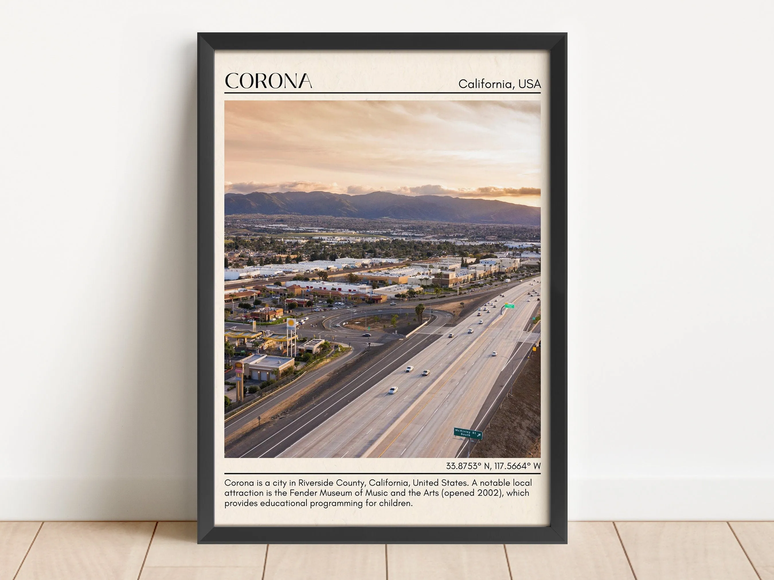 Corona Minimal Wall Art, California, USA