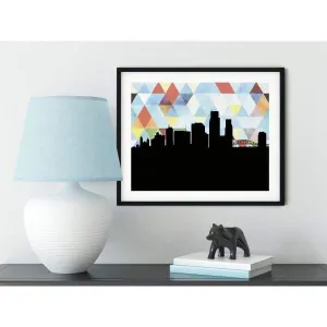 Corpus Christi, Texas geometric skyline
