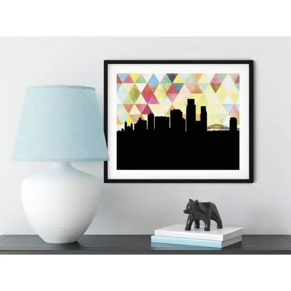Corpus Christi, Texas geometric skyline
