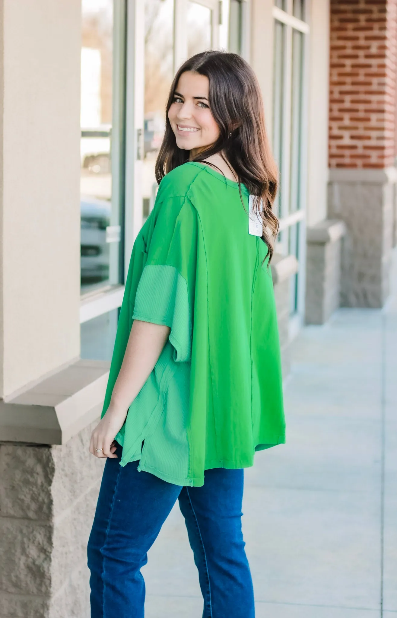 Counting Down to Vacay Kelly Green Top