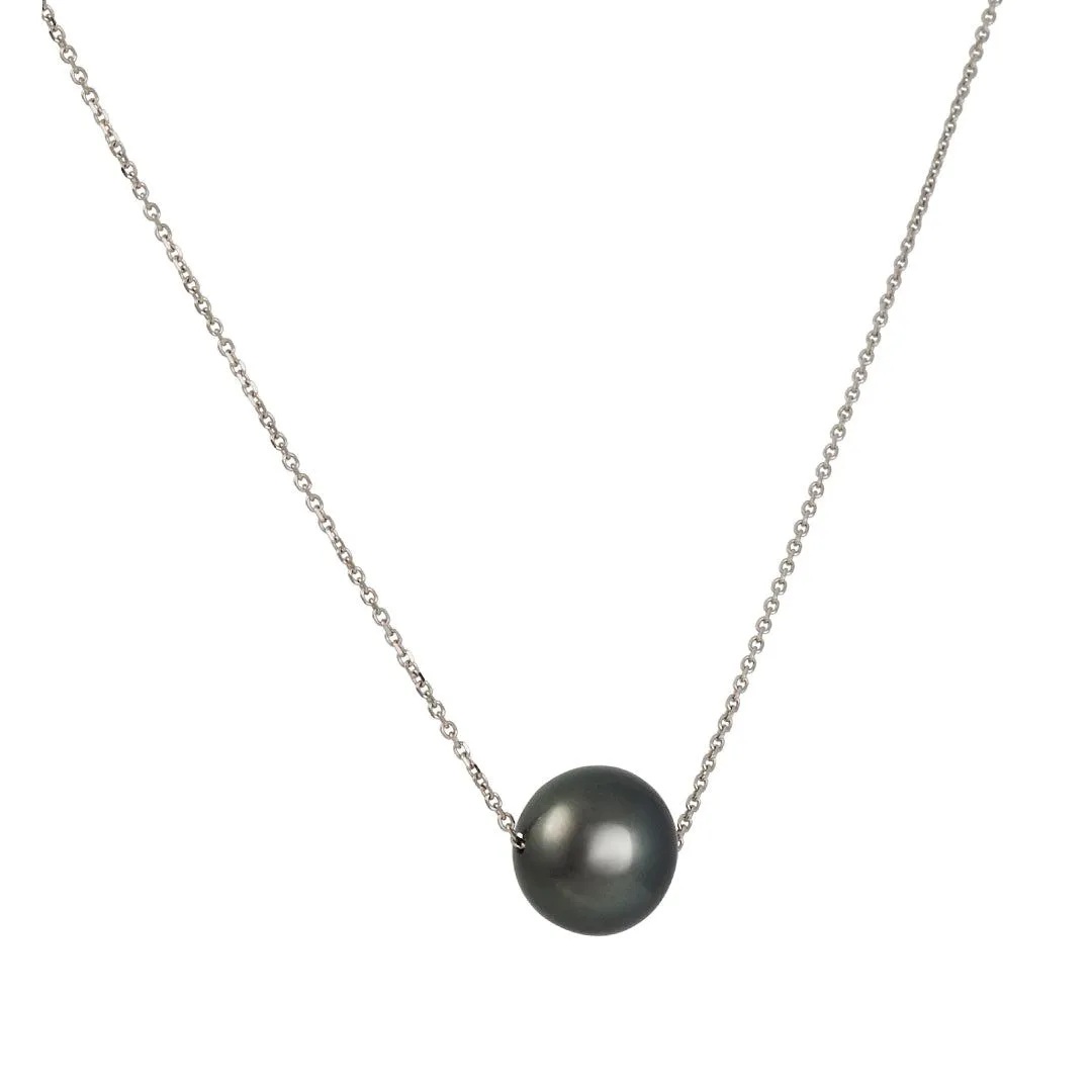 Cp Collections - South Sea Black Tahitian Pearl Pendant Necklace