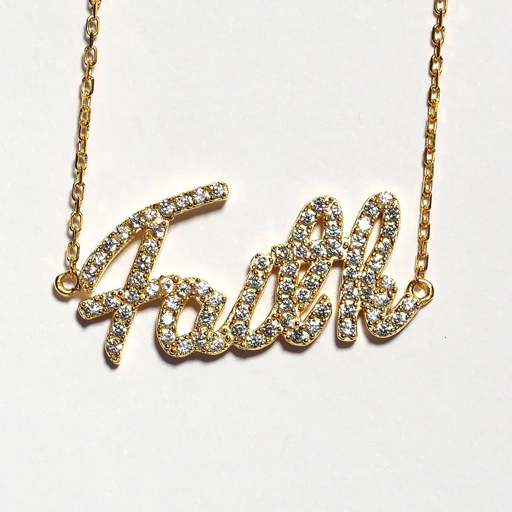 CRYSTAL NAME NECKLACE