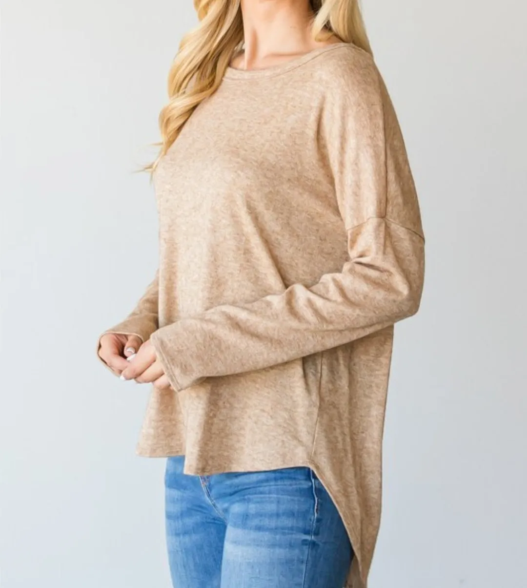 Curvy Long Sleeve Scoop Neck