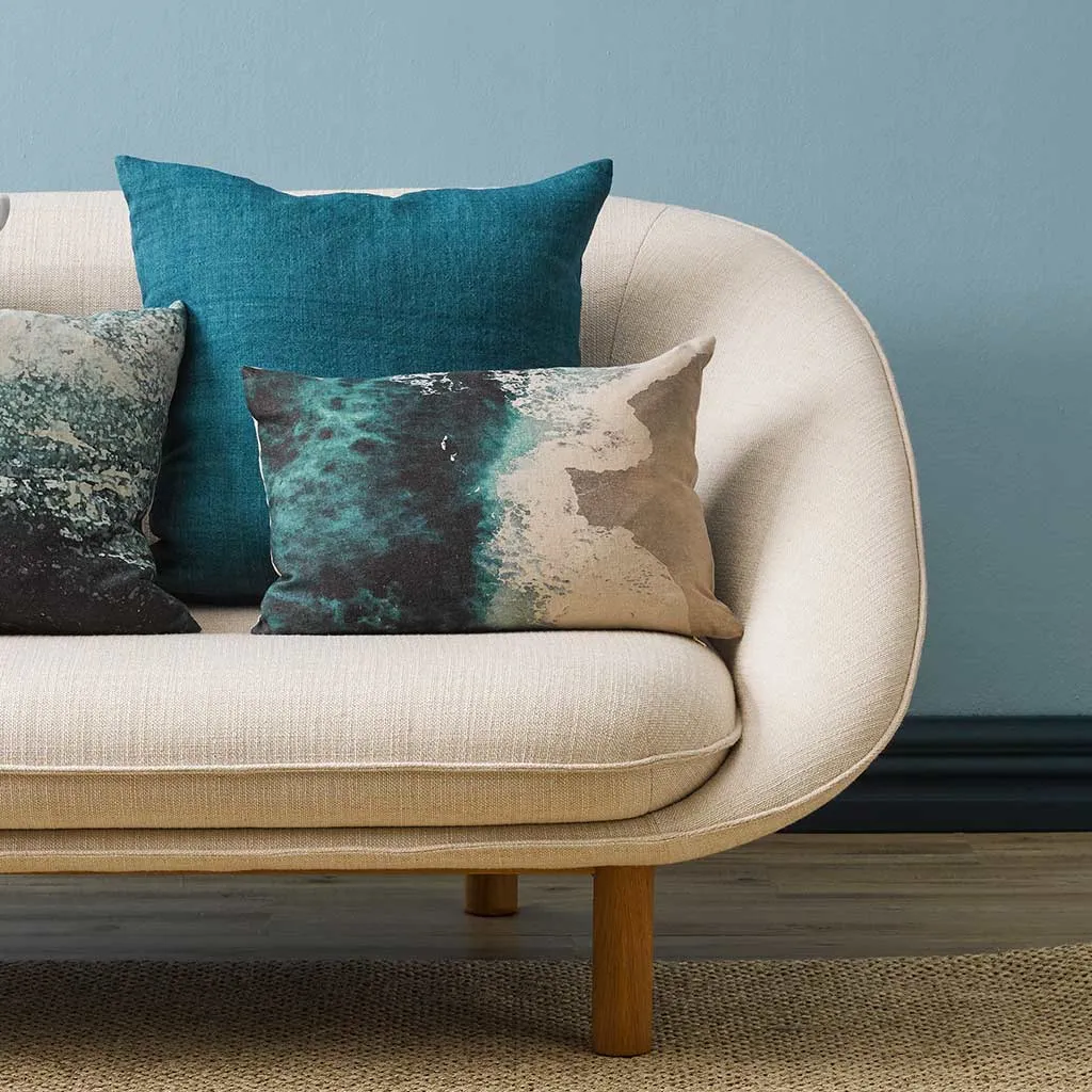 Cushion w Feather Inner - Indira - Baltic Sea
