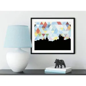 Dakar, Senegal geometric skyline