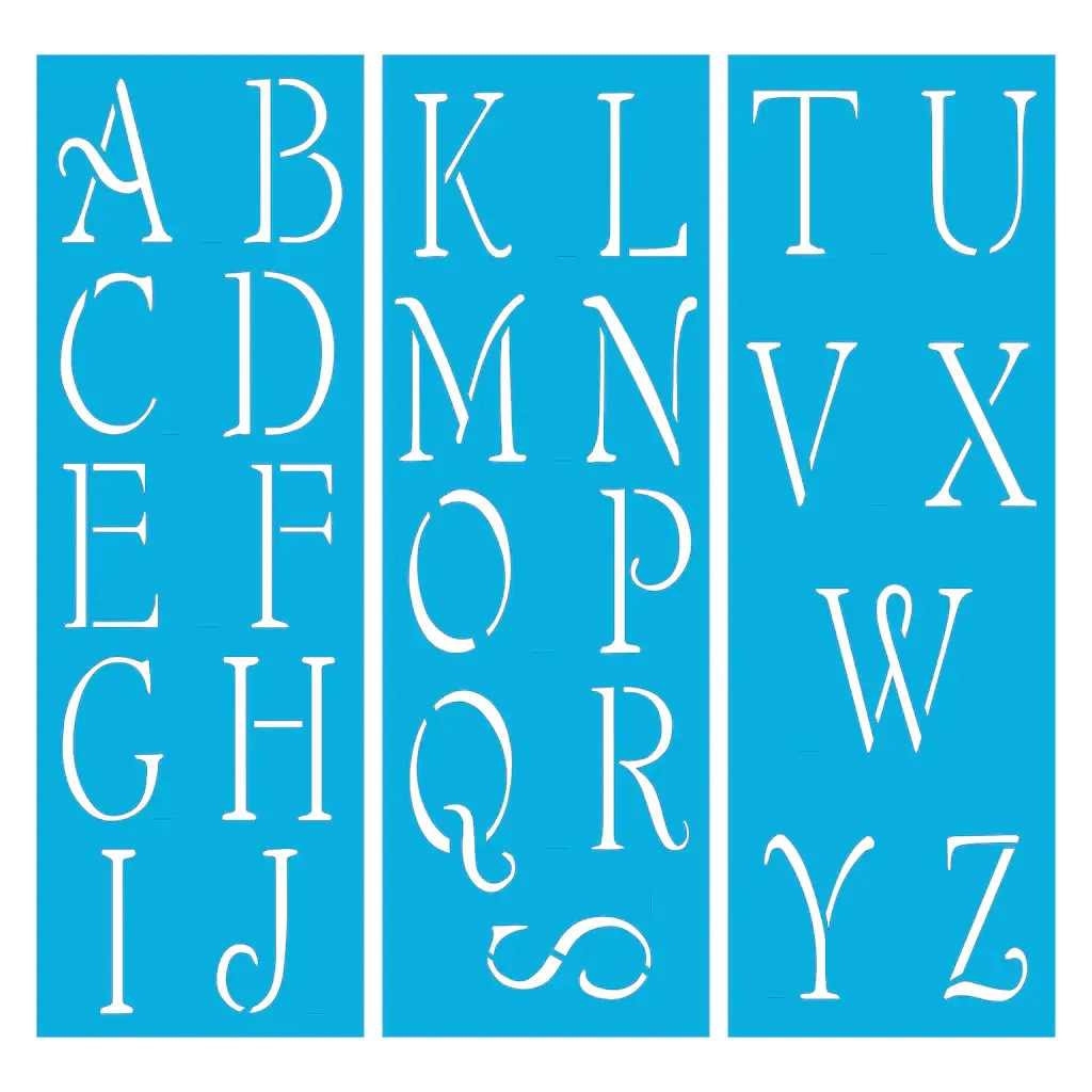 DecoArt® Americana® 3" Simple Script Alphabet Stencil