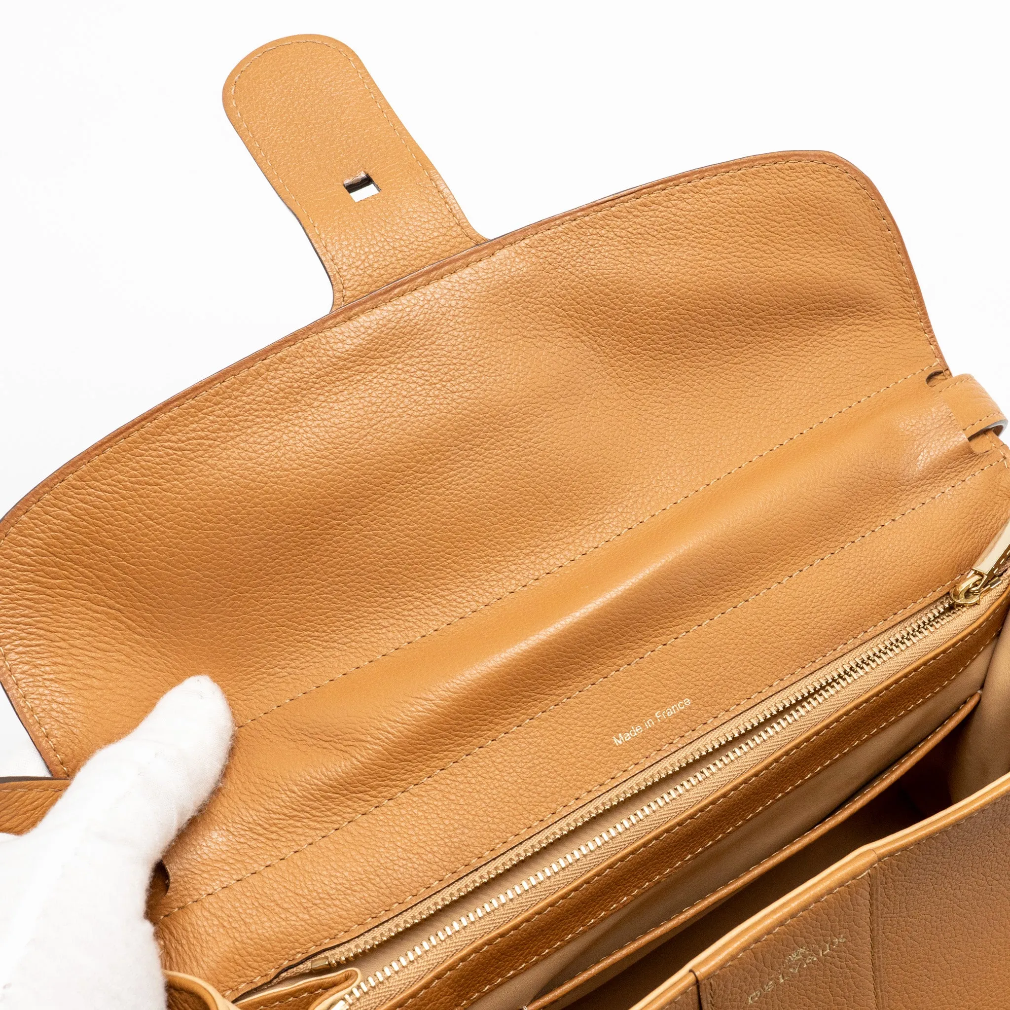 Delvaux Brilliant MM Calfskin Brown SHW