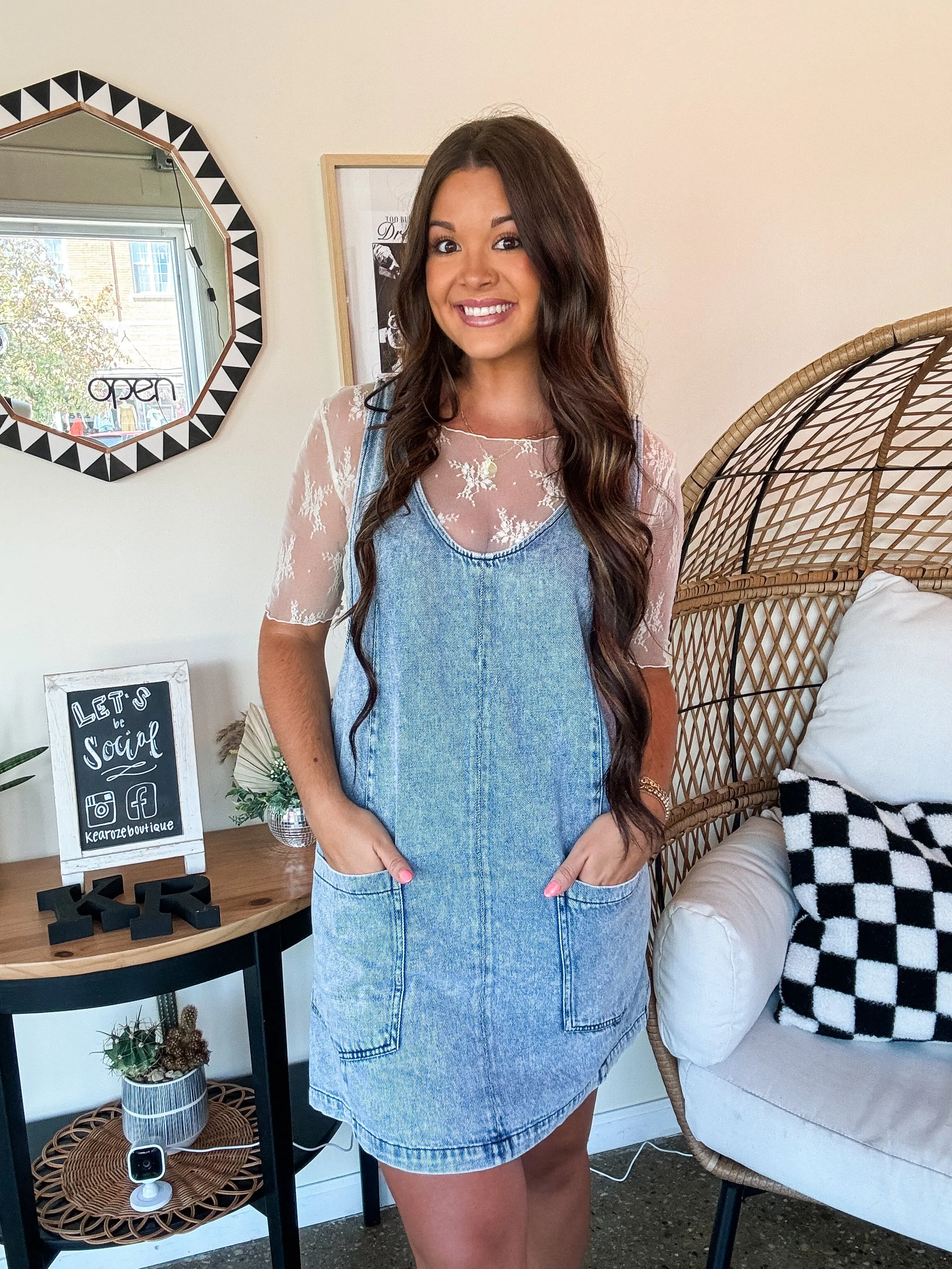 DENIM DREAM OVERALL DRESS