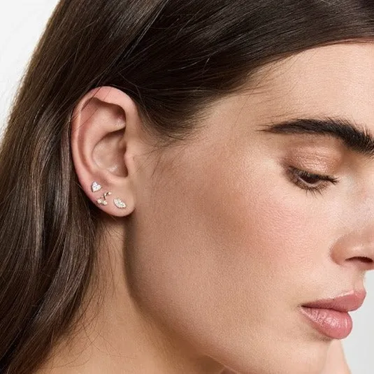 Diamond Mini Cherry Stud Earring