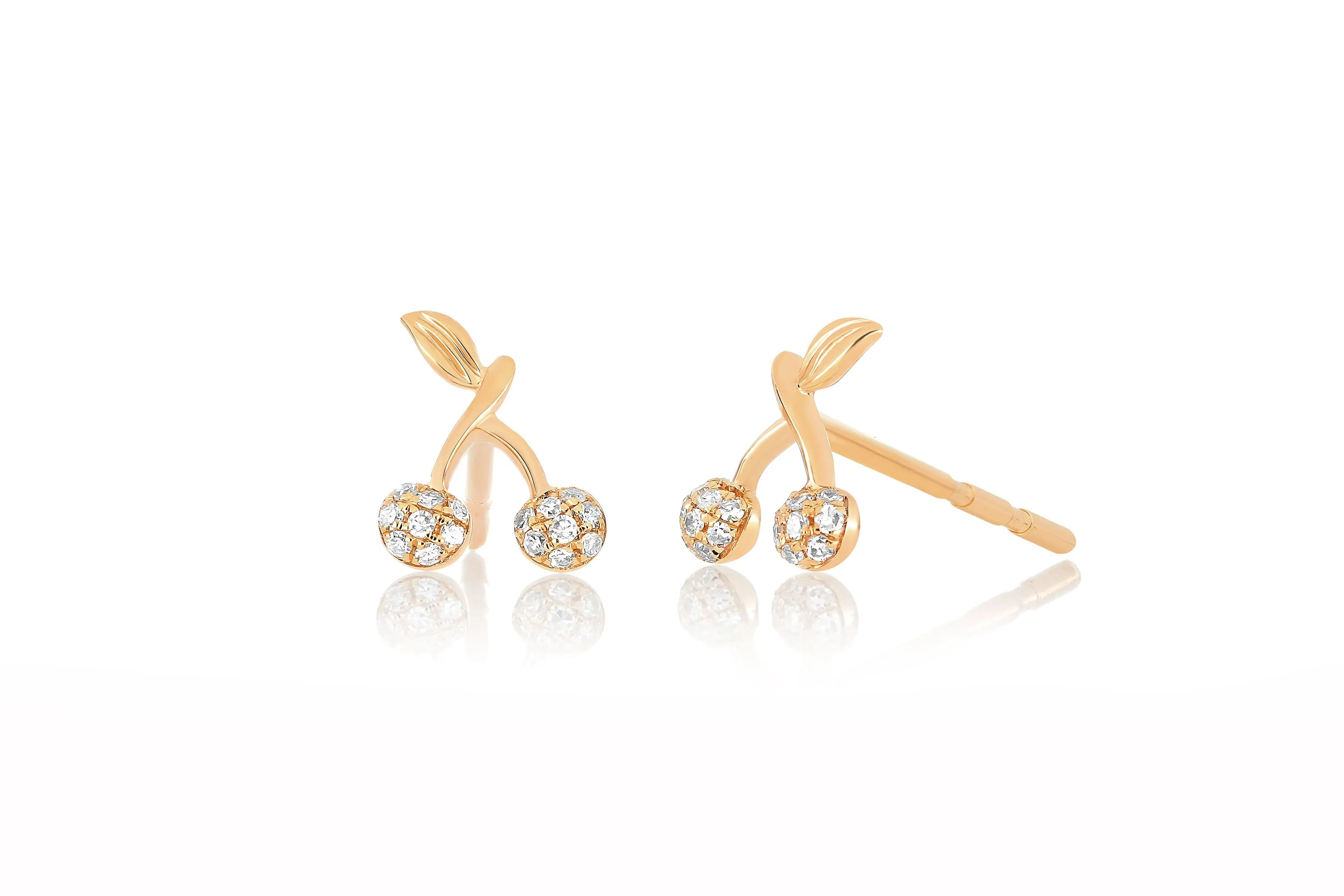 Diamond Mini Cherry Stud Earring