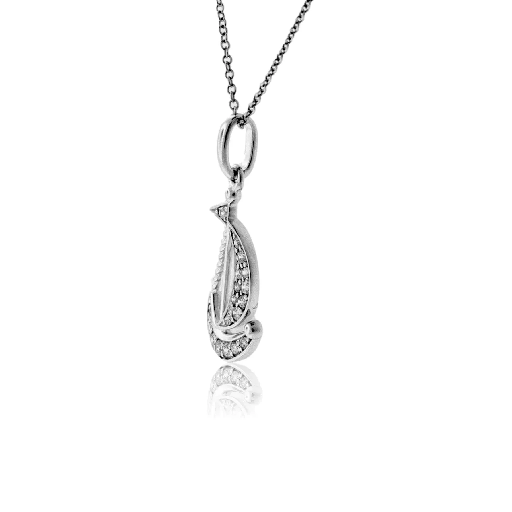 Diamond Sailboat Pendant