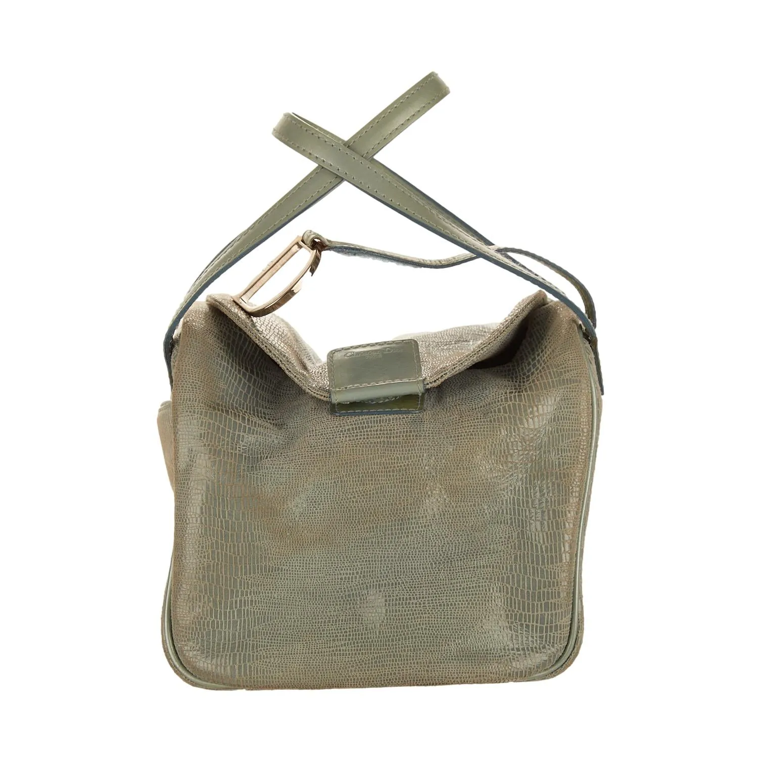 Dior Baby Blue Snakeskin Mini Top Handle Bag