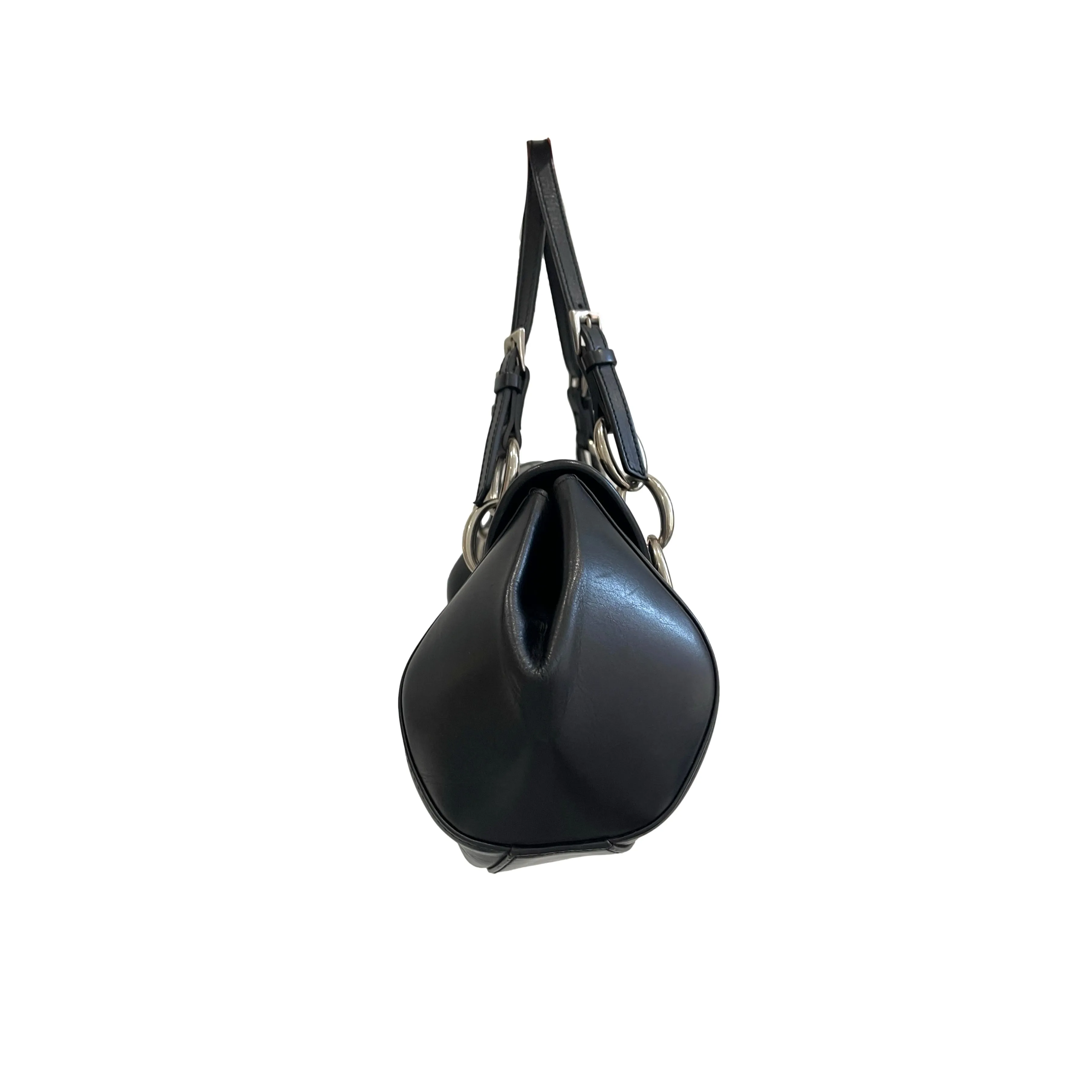 Dior Black Logo Leather Shoulder Bag