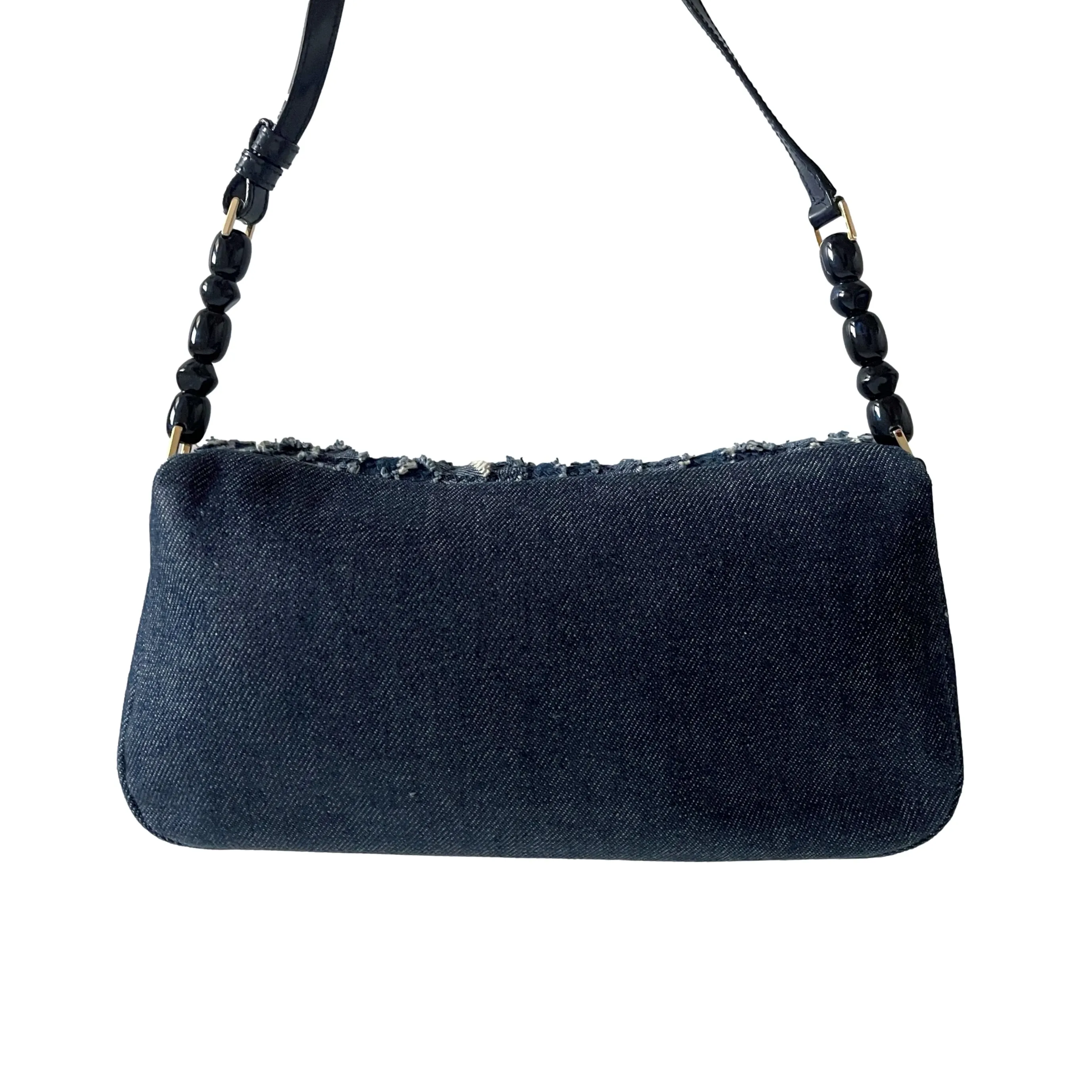 Dior Denim Logo Shoulder Bag